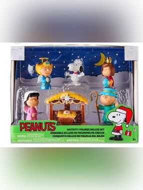 Peanuts Nativity Figures Deluxe Set Original Box Charlie Brown Christmas NEW